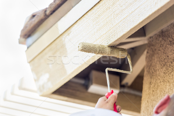 Professionali pittore piccolo vernice casa costruzione Foto d'archivio © feverpitch