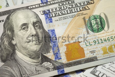 Abstract Detail of Newly Designed United States One Hundred Doll Stock photo © feverpitch