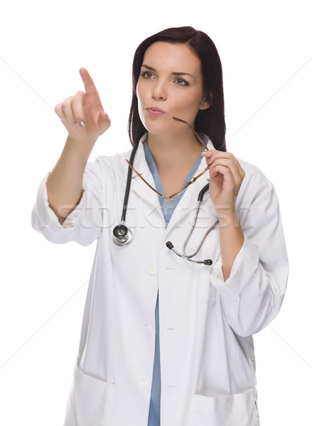 Сток-фото: женщины · врач · медсестры · кнопки · указывая