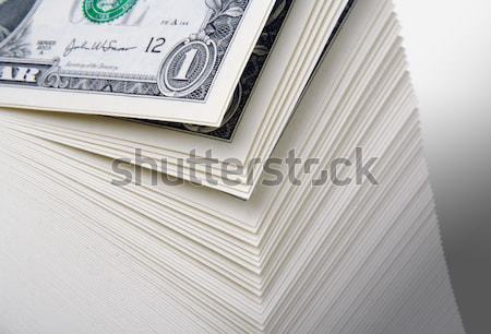 Absztrakt nagy boglya egy dollár bankjegyek zöld Stock fotó © feverpitch