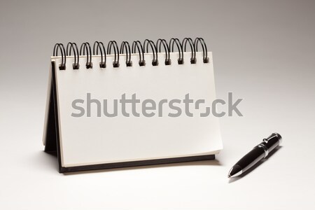 Blank Spiral Note Pad and Pen on White Stock photo © feverpitch