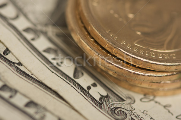 Stockfoto: Abstract · dollar · munten · nieuwe · munt