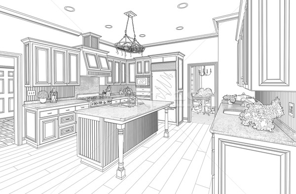 noir coutume cuisine design dessin blanche