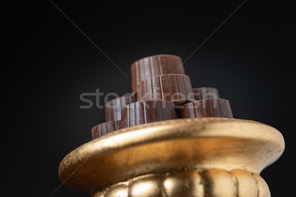 Stock foto: Golden · Säule · Gericht · dunkel