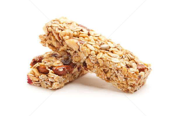 Stock photo: Two Granola Bars Isolated on White