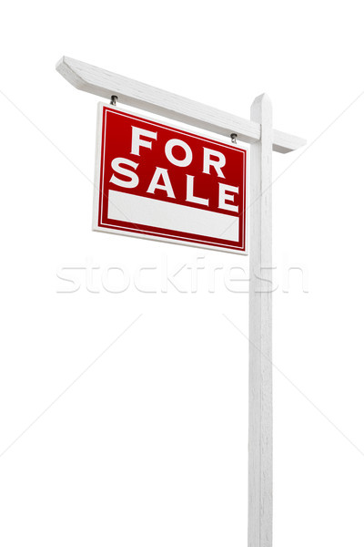 Vânzare Imobiliare semna izolat alb Imagine de stoc © feverpitch