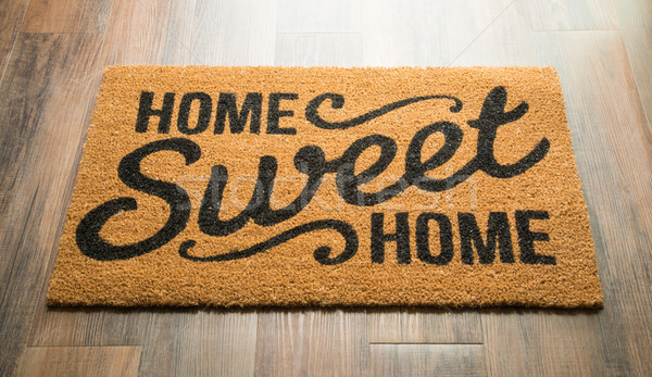 Home Sweet Home Welcome Mat On Floor Stock photo © feverpitch