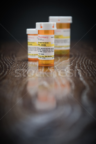 Variety of Non-Proprietary Prescription Medicine Bottles on Refl Stock photo © feverpitch
