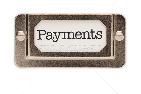 Payments File Drawer Label Stock photo © feverpitch