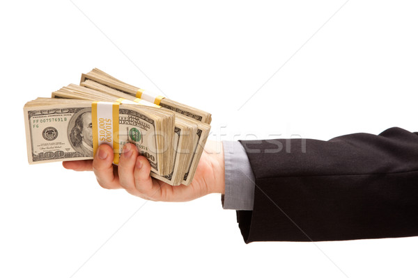 Man Handing Over Hundreds of Dollars Stock photo © feverpitch