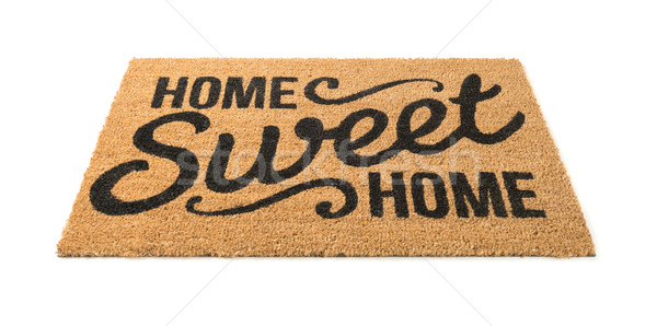 Home Sweet Home Welcome Mat Isolated on White Stock photo © feverpitch