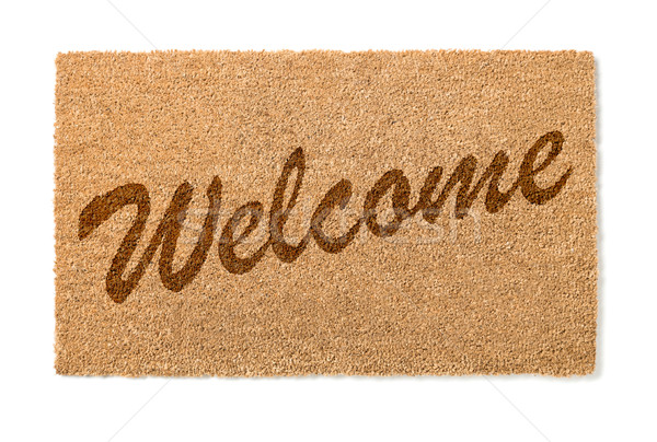 Welcome Mat On White Stock photo © feverpitch