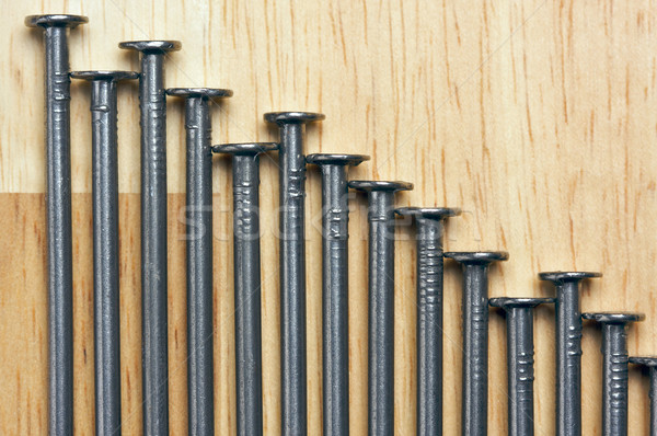 Declining Graph of Nails Stock photo © feverpitch