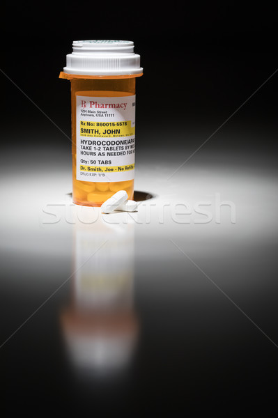 Hydrocodone Pills and Prescription Bottle with Non Proprietary L Stock photo © feverpitch