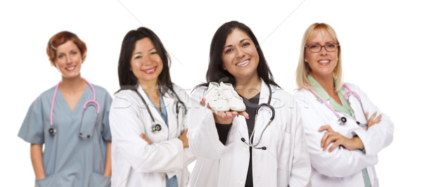 Hispânico feminino médico enfermeira apoiar Foto stock © feverpitch