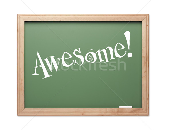 Awesome! Green Chalk Board Kudos Series Stock photo © feverpitch