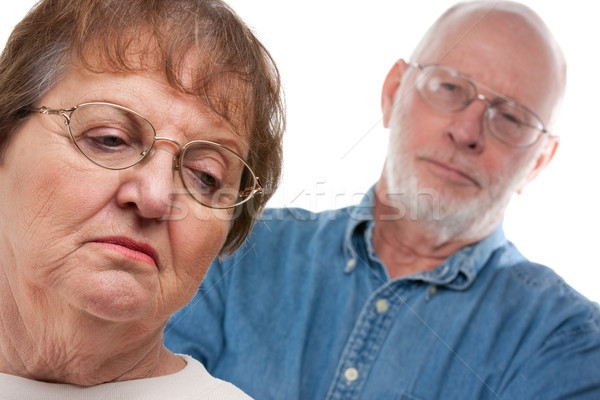 Casal de idosos argumento zangado terrível homem casal Foto stock © feverpitch