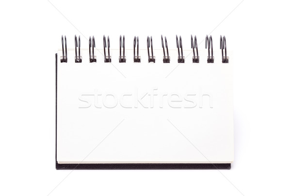 Blank Spiral Note Pad Standing on White Stock photo © feverpitch