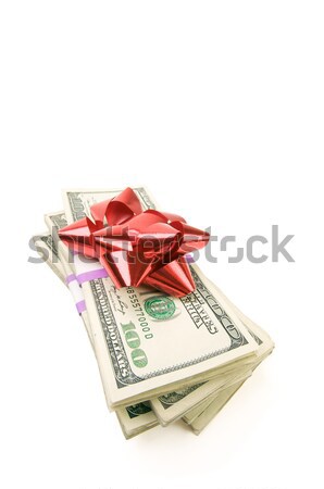 Stack of Money with Bow Stock photo © feverpitch