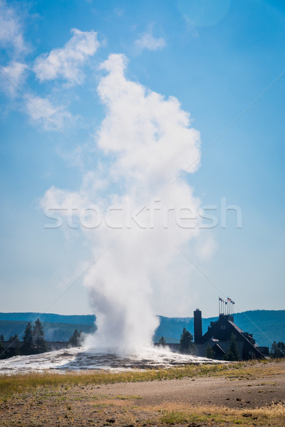Old Faithful Geyser Erupting at Yellowstone National Park. Stock photo © feverpitch