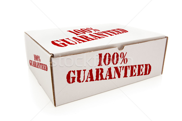 White Box with 100% Guaranteed on Sides Isolated Stock photo © feverpitch