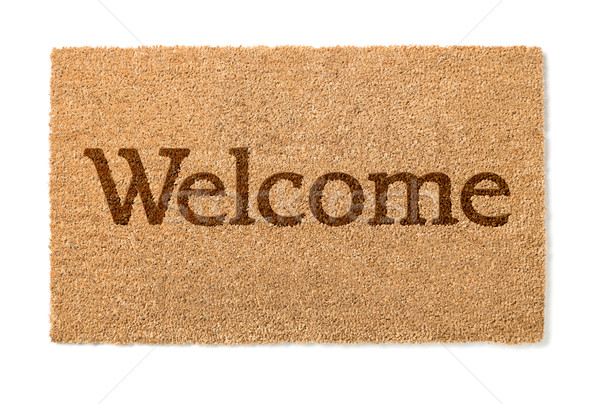 Welcome Mat On White Stock photo © feverpitch