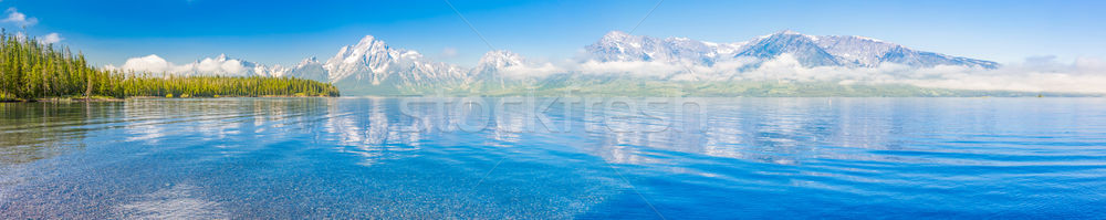 Pano of The Grand Teton National Park Mountain Range in Wyoming, Stock photo © feverpitch