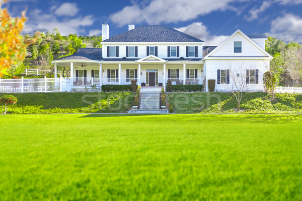Beautiful Custom Built Home Facade Stock photo © feverpitch