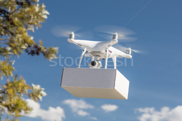 Unmanned Aircraft System (UAS) Quadcopter Drone Carrying Blank P Stock photo © feverpitch