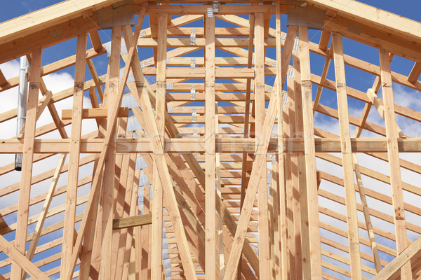 Abstract of Home Framing Construction Site Stock photo © feverpitch