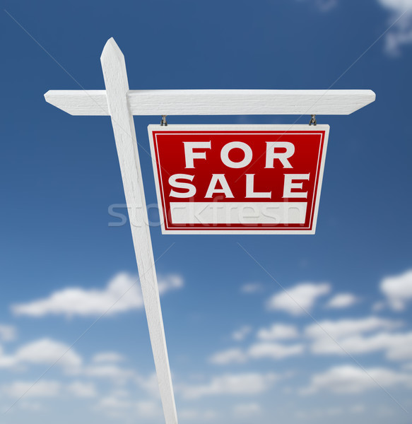 [[stock_photo]]: Vente · immobilier · signe · ciel · bleu