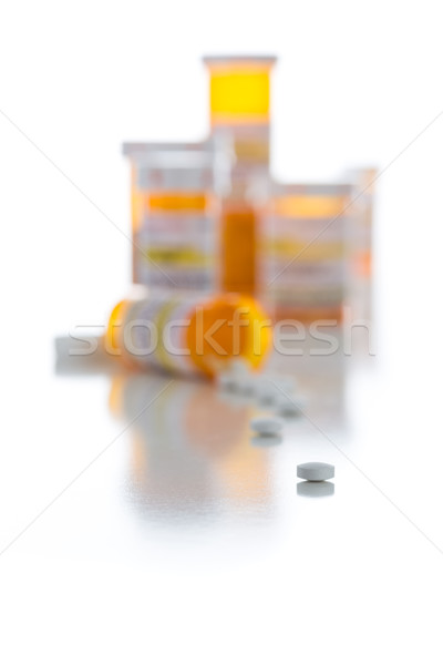 Non-Proprietary Medicine Prescription Bottles and Spilled Pills  Stock photo © feverpitch