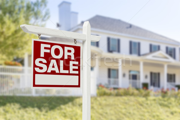 Home For Sale Sign in Front of New House Stock photo © feverpitch