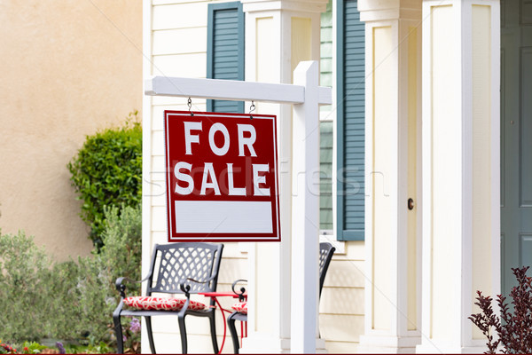 Stockfoto: Home · verkoop · onroerend · teken · huis