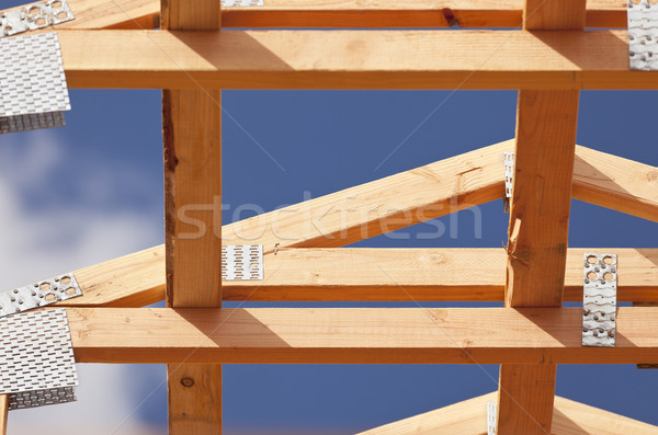 Abstract of Home Framing Construction Site Stock photo © feverpitch