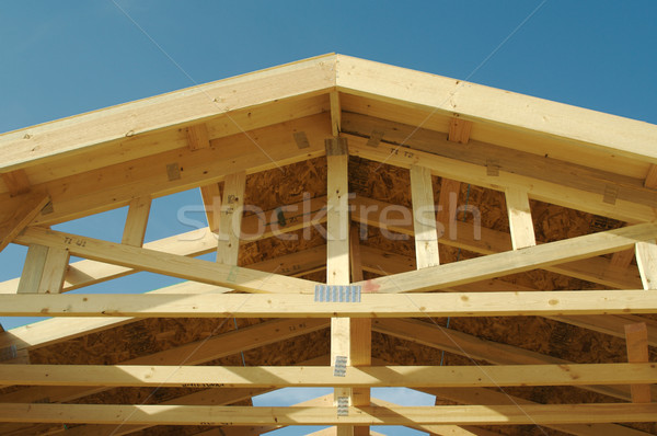 Stock photo: Construction Home Framing Abstract