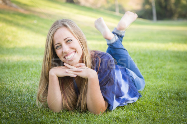 Stock photo: Portrait of a Beautiful Young Woman