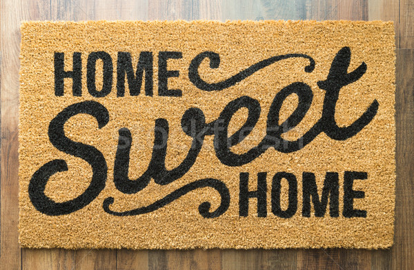 Home Sweet Home Welcome Mat On Floor Stock photo © feverpitch