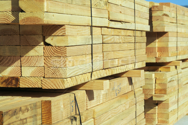 Stack of Construction Wood Stock photo © feverpitch