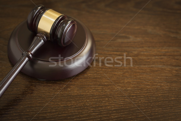 Wooden Gavel Abstract on Table Stock photo © feverpitch