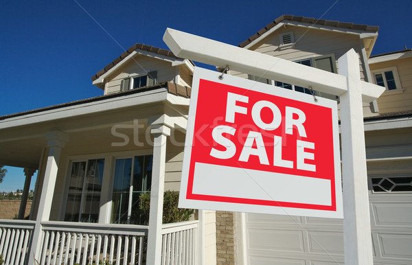 Home For Sale Sign & New Home Stock photo © feverpitch