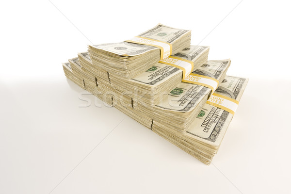 Stacks of One Hundred Dollar Bills on Gradation Stock photo © feverpitch