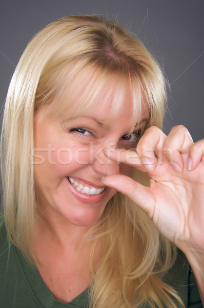 Vrouw weinig beetje hand grijs meisje Stockfoto © feverpitch
