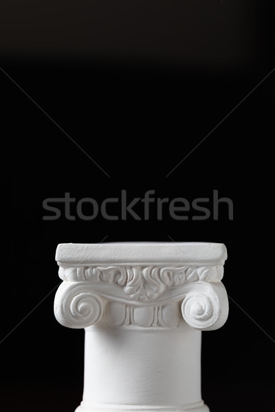 White Ionic Design Column on Dark Background Stock photo © feverpitch