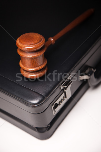 Gavel and Black Briefcase Stock photo © feverpitch