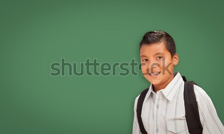 可愛 西班牙裔美國人 男孩 粉筆 板 背包 商業照片 © feverpitch