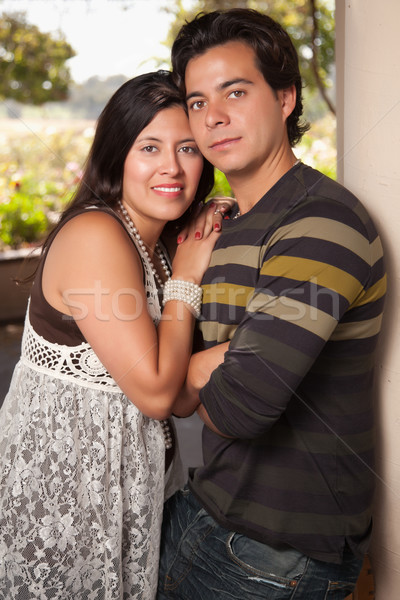 Stock foto: Anziehend · latino · Paar · Porträt · Freien · genießen