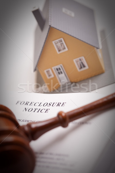 Foreclosure Notice, Gavel and Home Stock photo © feverpitch