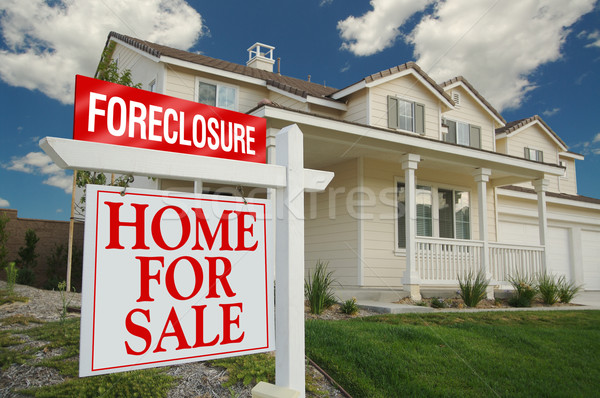 Foreclosure Home For Sale Sign and House  Stock photo © feverpitch
