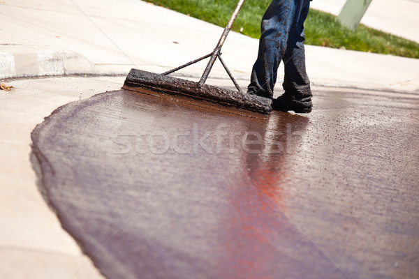 Road Worker Resurfacing Street Stock photo © feverpitch